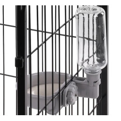 AP-FL-521648 animallparadise Recipiente de agua para fijar en jaula metálica, antidesbordamiento, 480 ml, para perro Tazón, t...