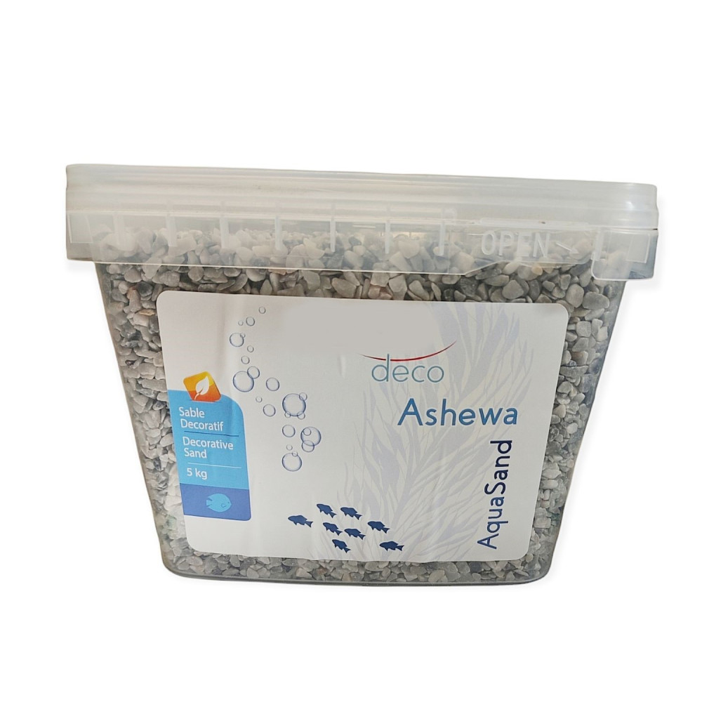 animallparadise Decorative gravel 2-3 mm grey Ashewa aquaSand 5 kg for aquarium Soils, substrates