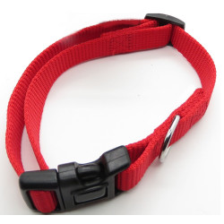 animallparadise Nylon collar size 30-40 cm 15 mm red color for dog Nylon collar