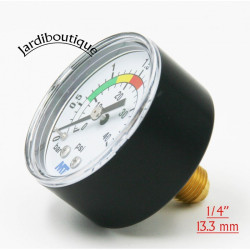 Jardiboutique Pressure gauge MT for swimming pool filter rear connection 1/4 inch thread Pressure gauge
