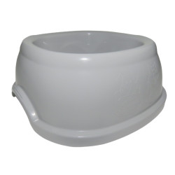 animallparadise Square bowl 400 ml, grey plastic, for cats and dogs Bowl, bowl