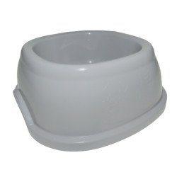 animallparadise Square bowl 400 ml, grey plastic, for cats and dogs Bowl, bowl