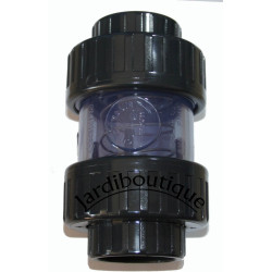 jardiboutique federbelastetes Edelstahlventil mit transparentem Anschluss 32 mm Durchmesser JB-SO-CART32 klappe