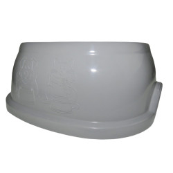 animallparadise Square bowl 1 liter, grey plastic, for dogs Bowl, bowl