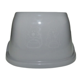 animallparadise High square bowl 700 ml, grey plastic, for dogs Bowl, bowl