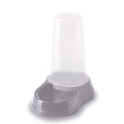 animallparadise Mixed dispenser 650 ml, water or kibble, grey plastic, for dog or cat Bowl, bowl