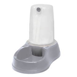 AP-ZO-474304GPI animallparadise Dispensador de agua 1,5 litros, plástico gris, para perro o gato Dispensador de agua, alimentos