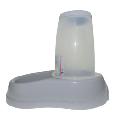 animallparadise Plastic kibble dispenser 1.5 kg, grey, for dog or cat Water and food dispenser