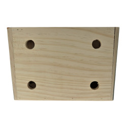 animallparadise Maison en bois demi rond, caramel, 21 x 14.5 x 15 cm pour rongeur Accessoire de cage