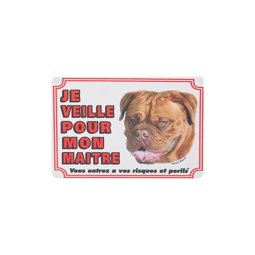 Dogue de Bordeaux sinal de portão de cachorro. AP-FL-507365 Painel