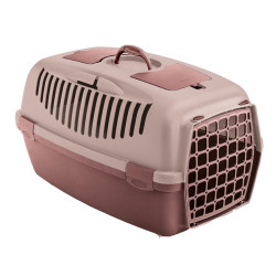 animallparadise Gulliver 2 crate, pink, size 36 x 55 x 35 cm, transport for dog max 8 kg. Transport cage