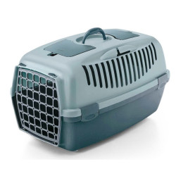 animallparadise Gulliver 2 crate, blue, size 36 x 55 x 35 cm, transport for dog max 8 kg. Transport cage