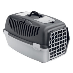 animallparadise Gulliver 3 crate, grey, size 40 x 61 x 38 cm, transport for dog max 12 kg. Transport cage
