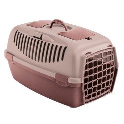 animallparadise Tulliver 3 crate, pink, size 40 x 61 x 38 cm, transport for dogs up to 12 kg Transport cage