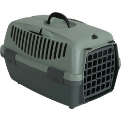 AP-ZO-422180 animallparadise copy of GULLIVER 1 jaula, de plástico reciclado, para perros de hasta 6 kg. Jaula de transporte