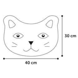 Zelda grijze mat 30 x 40 cm voor kattenbak. animallparadise AP-FL-561147 Nestmatten