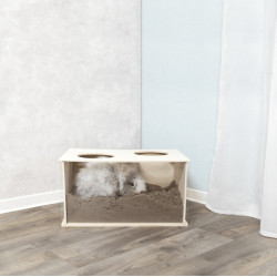 animallparadise Rooting box for rabbits 58 × 30 × 38 cm Litter boxes