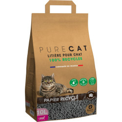 animallparadise Litière granulés compressés en papier 100 % recyclé, 10 litres, pour chat Litiere