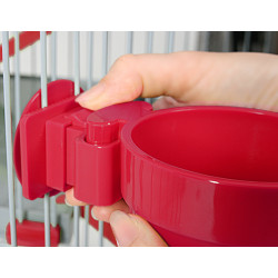 zolux Feeder 300 ml ø 9.5 cm cherry, in plastic for rodents. Bowls, dispensers