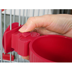 zolux Feeder 300 ml ø 9.5 cm cherry, in plastic for rodents. Bowls, dispensers