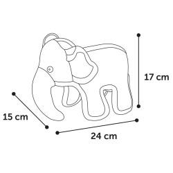 animallparadise Jouet Strong Stuff Éléphant gris 24 cm. pour chien. Jouets à mâcher pour chien