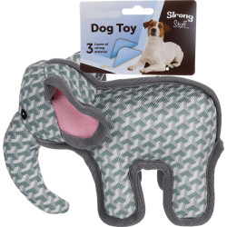 AP-FL-521034 animallparadise Juguete de elefante gris de Strong Stuff para perros. Juguetes para masticar para perros