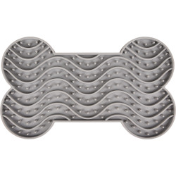 animallparadise YUMMEE licking mat grey color size L 29.8 cm for dog. Gamelle anti glouton