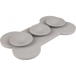 animallparadise YUMMEE licking mat grey color size L 29.8 cm for dog. Food bowl and anti-gobbling mat