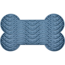 animallparadise Tapis à lécher YUMMEE couleur bleu taille M 21 cm pour chien Gamelle et fontaine