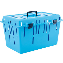 animallparadise Cage transport pet caddy 2 bleu, 32 x 51 x 33 cm, pour petit chien et chat, Cage de transport