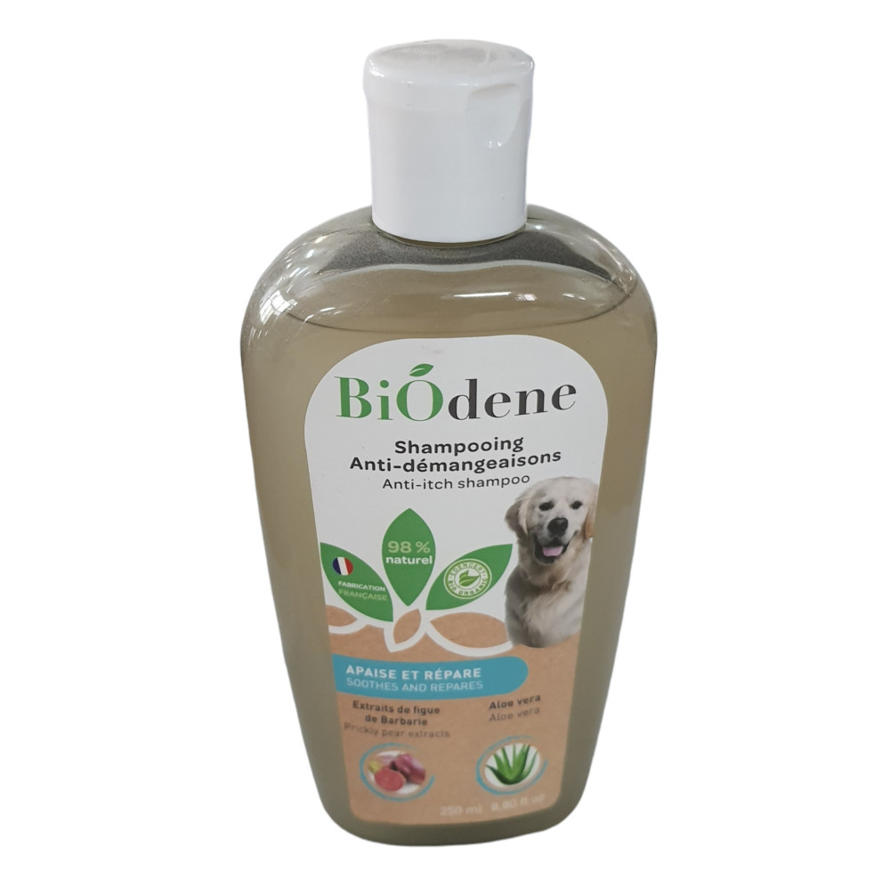 Shampooing Anti-démangeaisons Pour Chiens. Biodene 250 ml. FR-175500 Francodex