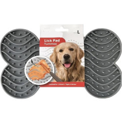 YUMMEE likmat grijs maat L 29,8 cm voor honden. animallparadise AP-FL-520214 Etensbak en anti-kletsmat