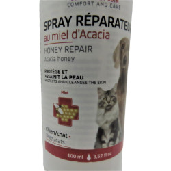 animallparadise Spray réparateur miel d'acacia 100 ml, pour chats et chiens Hygiène et santé du chien
