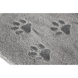 animallparadise Super absorbent microfiber towel, grey, 50 x 80 cm, for dogs. Bath and shower accessories