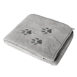 animallparadise Asciugamano in microfibra super assorbente, grigio, 50 x 80 cm, per cani. AP-FL-512217 Accessori per bagno e ...