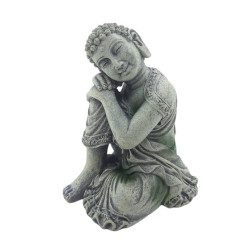 animallparadise Statua di Buddha seduto ø 10 cm, altezza 12 cm, decorazione per acquario AP-ZO-352203 Statue