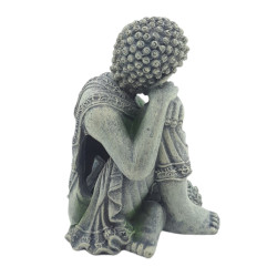 animallparadise Statue sitzender Buddha ø 10 cm, Höhe 12 cm, Aquariumdekoration AP-ZO-352203 Statue