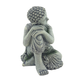 animallparadise Statue sitzender Buddha ø 10 cm, Höhe 12 cm, Aquariumdekoration AP-ZO-352203 Statue