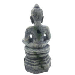 animallparadise Statue Buddha sitzend Sockel ø 7.5 cm, Höhe 16.5 cm, Aquarium Dekoration AP-ZO-352204 Statue