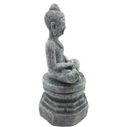 animallparadise Statue Buddha sitzend Sockel ø 7.5 cm, Höhe 16.5 cm, Aquarium Dekoration AP-ZO-352204 Statue