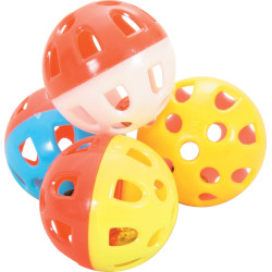 animallparadise 4 spheres bell ø 3 cm toy for cat multi color Games