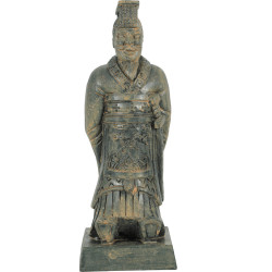 Estatueta guerreiro chinês Qin 3 L, altura 14,5 cm, decoração de aquário AP-ZO-352185 Statue