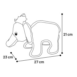 animallparadise Jouet Strong Stuff Éléphant 21 cm, pour chien Jouets à mâcher pour chien