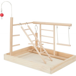 animallparadise Wooden play tray for budgies and canaries. Toys