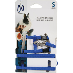 animallparadise Blue harness and leash for rodents, size S. Collars, leashes, harnesses