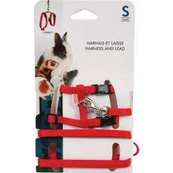 animallparadise Red harness and leash for rodents, size S. Collars, leashes, harnesses