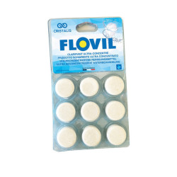 jardiboutique lot de 5 blisters Flovil de 9 pastilles - floculant clarifiant piscine Floculant