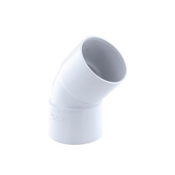Interplast Elbow pvc 45° ff ø 40 white for waste water evacuation Coude évacuation