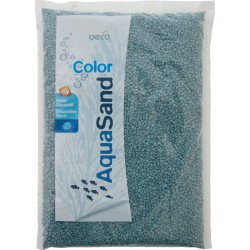 Decoratiezand 2-3 mm aqua Zand neon blauw 1 kg voor aquaria. animallparadise AP-ZO-346089 Bodems, substraten