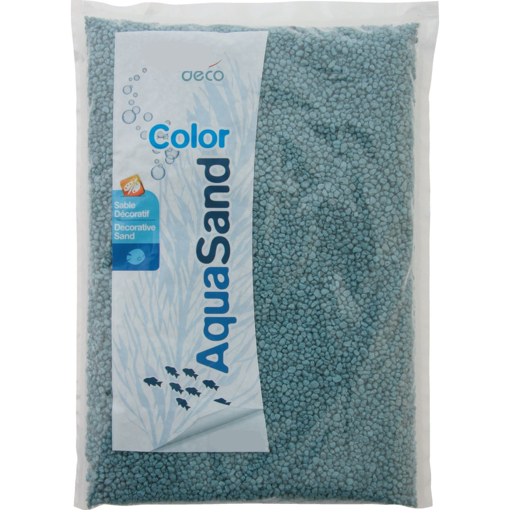 animallparadise Decorative sand 2-3 mm aqua Sand neon blue 1 kg for aquarium. Soils, substrates, substrates
